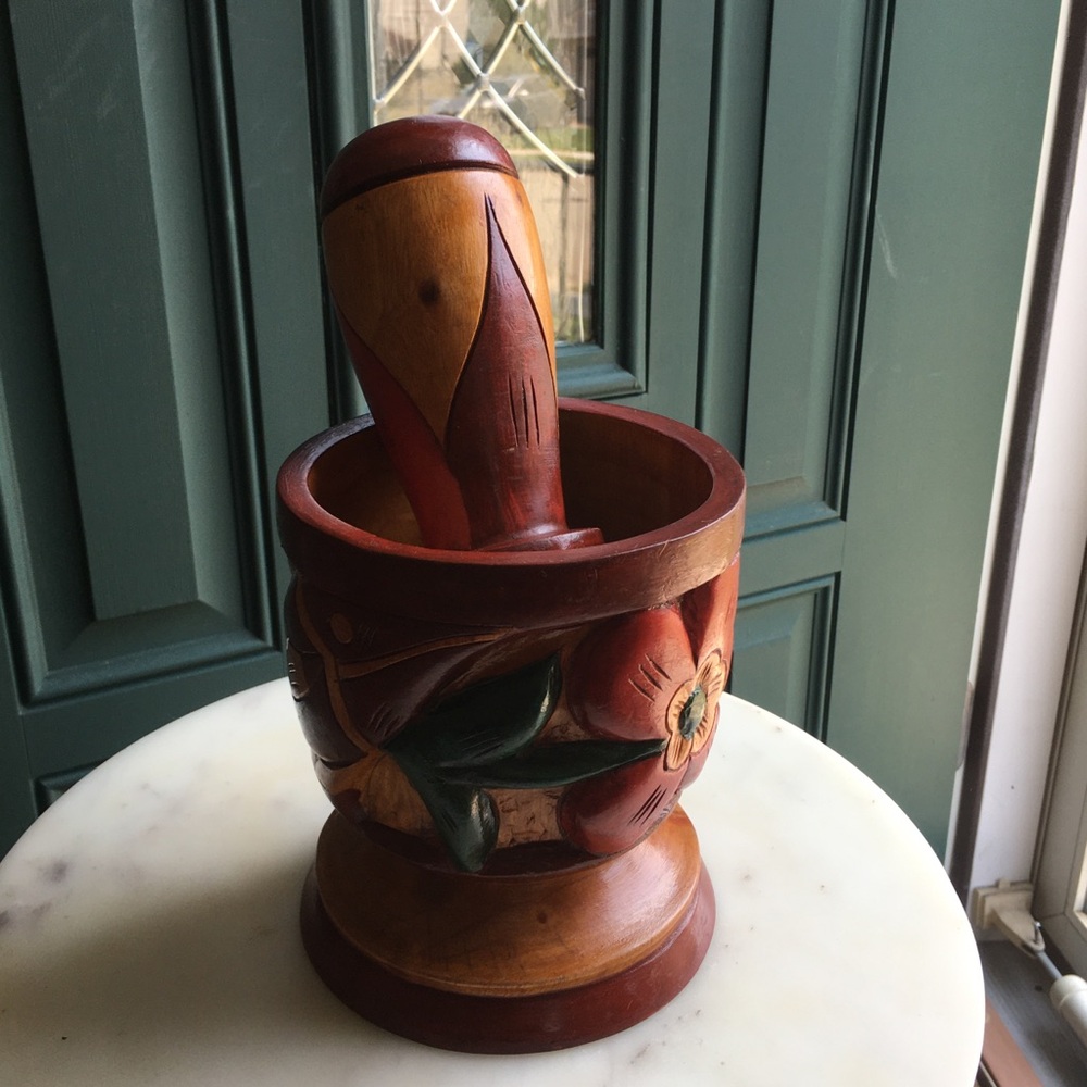 Wooden Handmade Pestle and Mortar Set